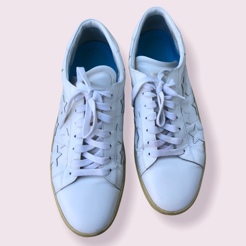 Saint Laurent white star sneakers size 46